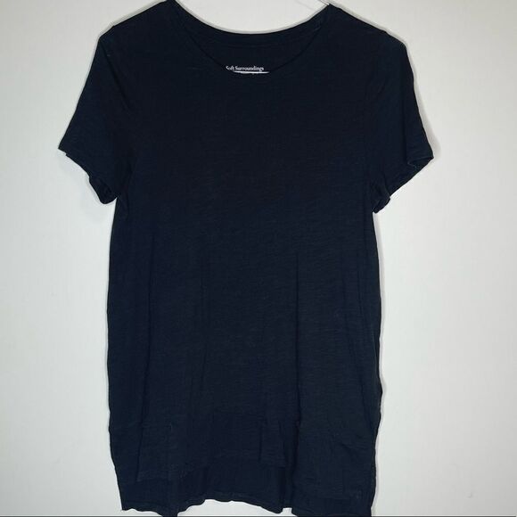Small Soft Surroundings Black 100% Cotton Soft Top - Picture 5 of 6